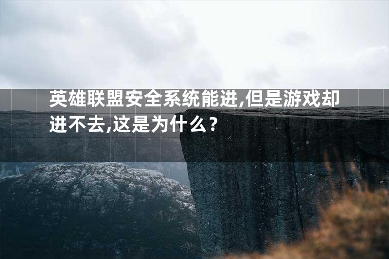 英雄联盟安全系统能进,但是游戏却进不去,这是为什么？